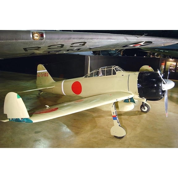 Japanese Zero WWII Fighter - 20x30 Inch Laminated Aviation Poster - Stunning Detail and Bold Colors