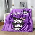 thumbnail image 1 of Japanese anime Kuromi cartoon cute blanket Adult Home Bedroom Outdoor Blanket Portable Soft Flannel Warmth Customizable, 1 of 7