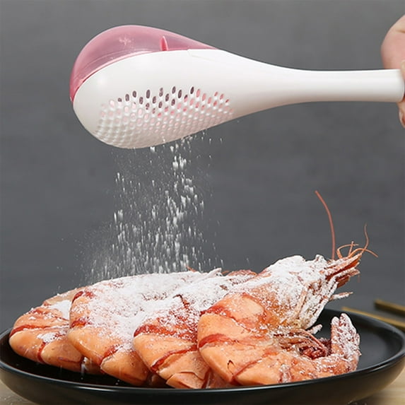 Japanese baking tools bread cake powder sifter spoon pinkFlour Duster for Baking One Handed Operation Powdered Sugar Shaker Duster Pick Up And Dust Flour PackagePink