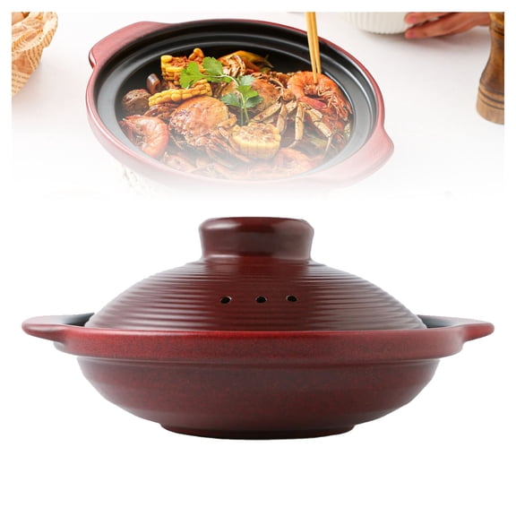 Japanese ceramic pot, heat-resistant ceramic pot with lid, casserole for stovetop, multifunctional cookware for rice stews and soups