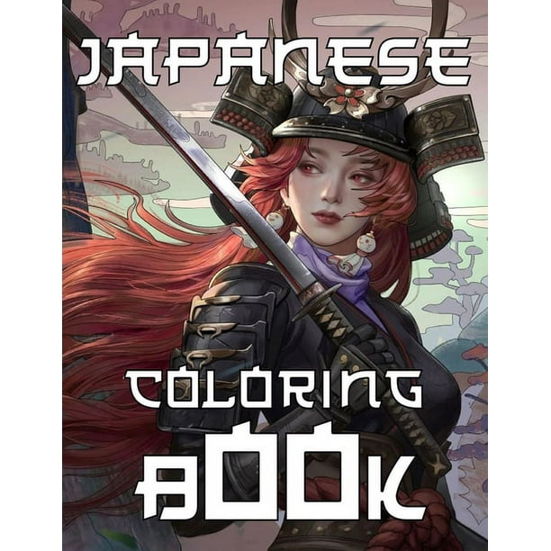 Japanese coloring book Over 100 coloring pages with beautiful