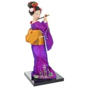 Japanese japanese kimono Geisha Kimono Traditional Beautiful Maiko Figurine Office Table Desk Decoration 9inch geisha Purple maiko