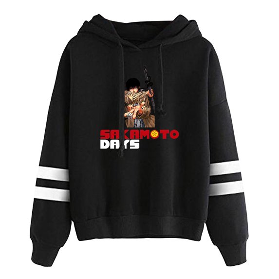Japanese manga sakamoto days hoodie fashion men and women polyester long-sleeved sports sweater