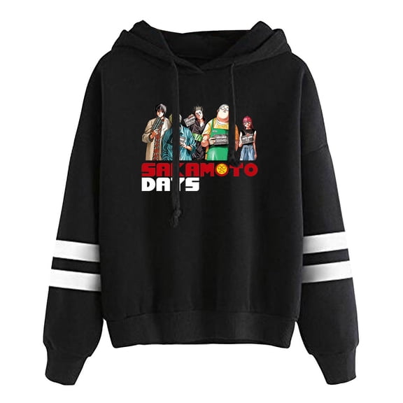 Japanese manga sakamoto days hoodie fashion men and women polyester long-sleeved sports sweater