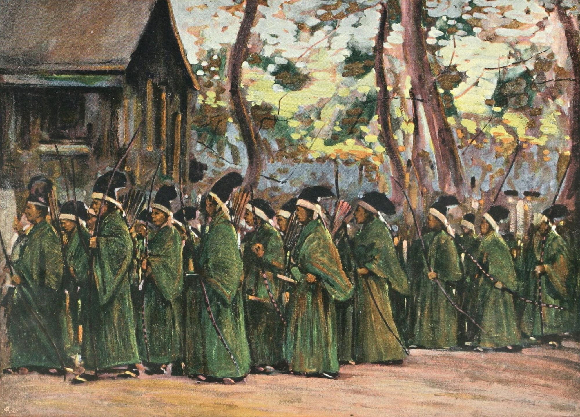 Japanese monks The Studio 1893 Canvas Art - Mortimer Menpes (24 x 36)