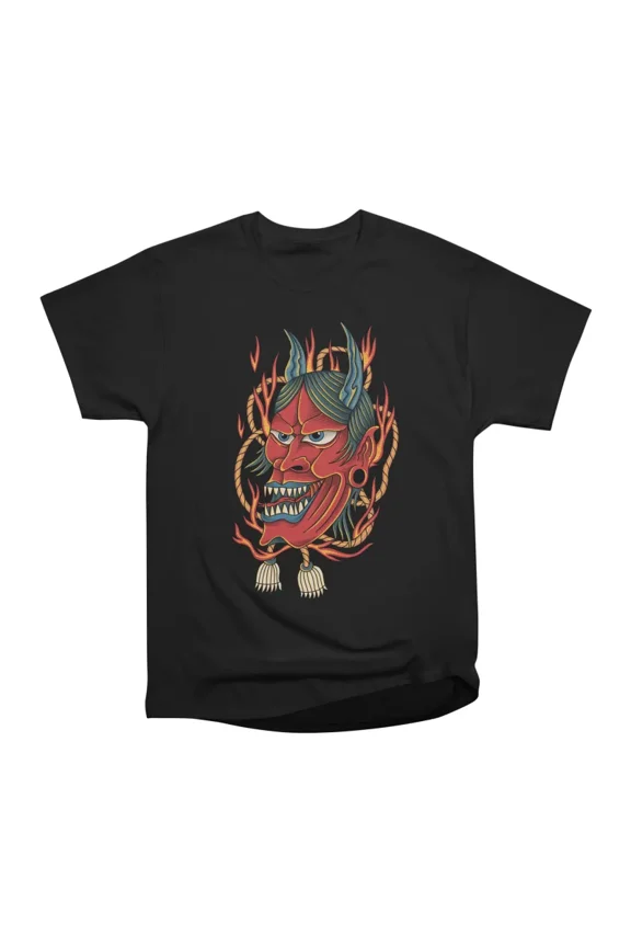 Japanese oni mask T-Shirt Tee Gift For Him Merch For Her Apparel For Friend