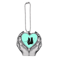 thumbnail image 1 of Japanese sman Knight Outline Car Keychain Heart Pendant Ornament Charm, 1 of 3