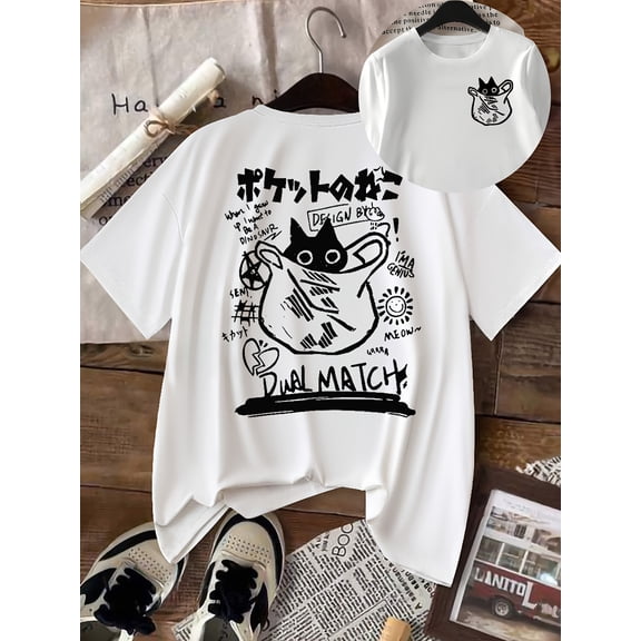 Japanese-style Double-sided Printed Fashion Short-sleeve T-shirt