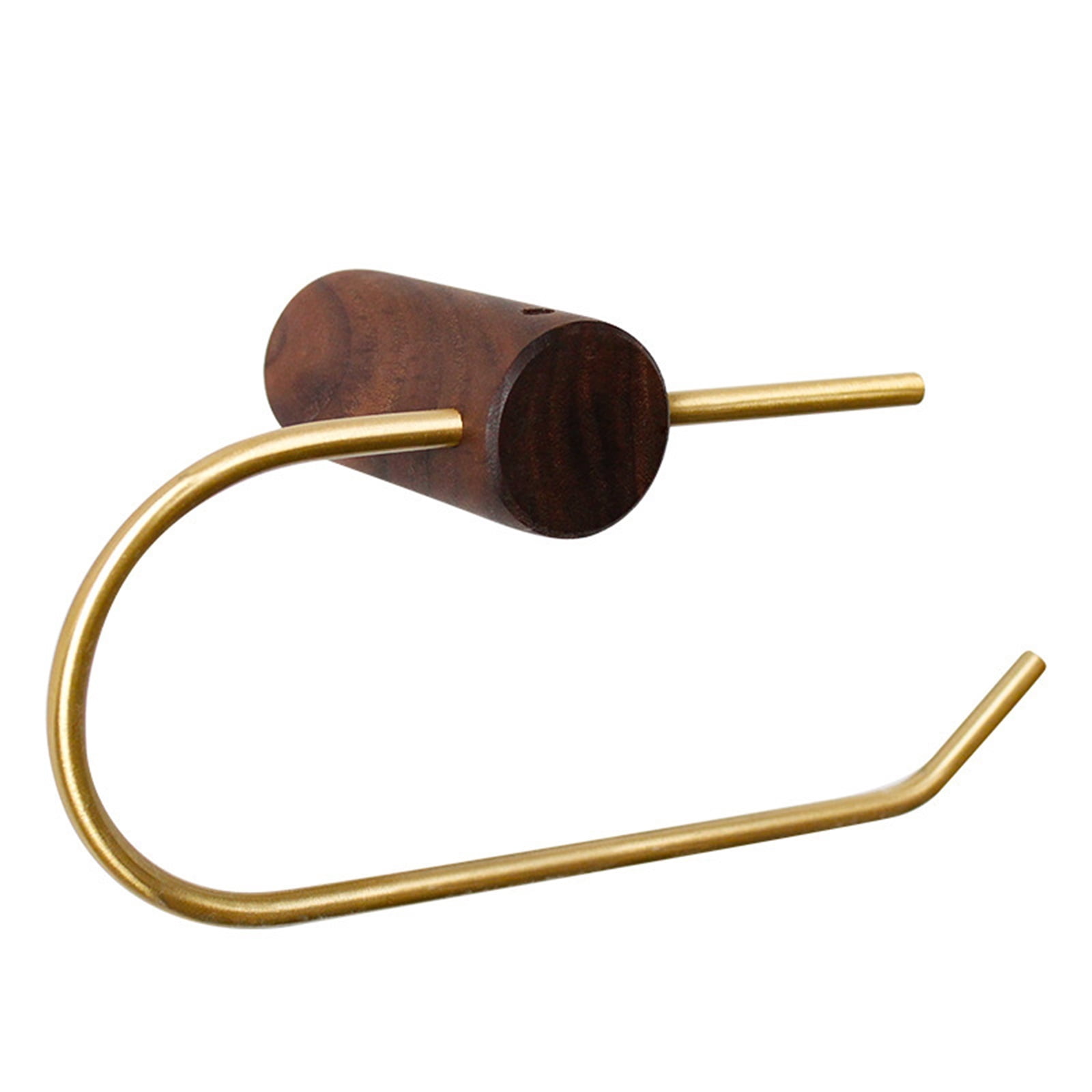 Japanese-style Wooden Paper Towel Holder Wall Brass Beech Black Walnut Toilet Paper Holder Bathroom Towel Hook Home Organization