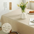 thumbnail image 1 of Japanese-style cotton and linen solid color table cloth waterproof oil-proof dust-proof cover cloth rectangular coffee table cover towel hotel table cloth for distribution - Pure Blue, 1 of 4