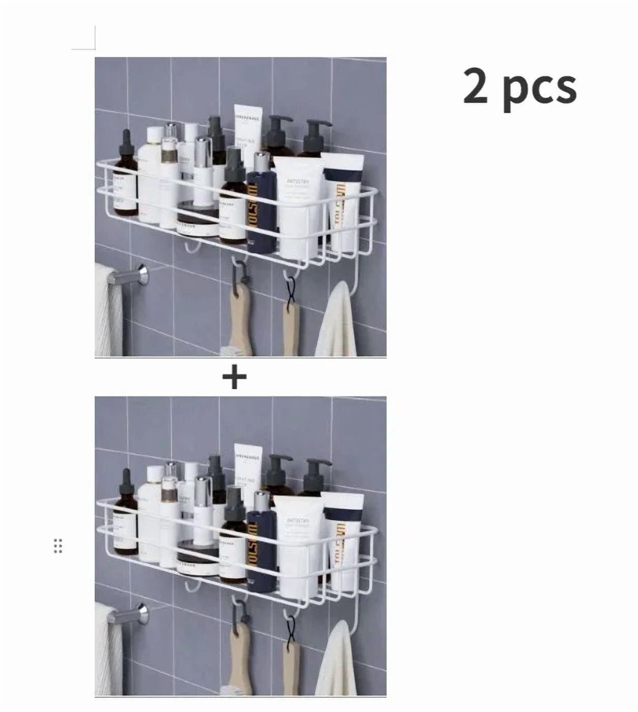Toiletry Rack Japanese-style wrought iron bathroom shelf wall-mounted shower gel ...