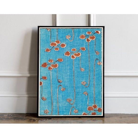Japanese vintage woodblock print by Watanabe Seitei, Watanabe Seitei Poster, Blue Vintage Woodblock Exhibition Japanese Art, Gift Idea, 12x18 UNFRAMED
