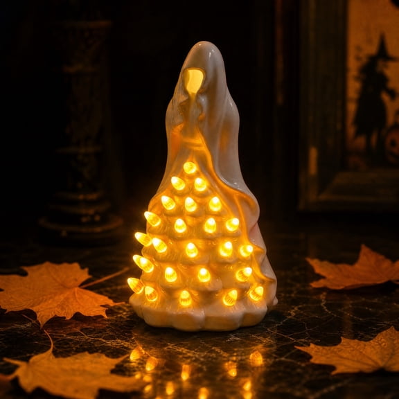 Japceit 0.4X0.4In Resin Witch Figurine, Mini Halloween Tabletop Decor, Handcrafted Spooky Statue, Home Shelf Ornament, For Indoor Display