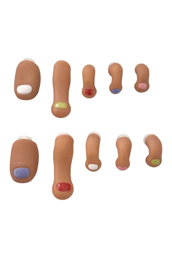 10-Piece Funny Toe Shoe Charms Set, Creative Detachable Clog Buttons, Novelty Removable Shoe Decoration for Footwear Accessory, Personalization, Gift Exchange