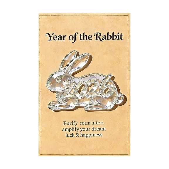 Japceit 2026 Easter Bunny Pocket Card, Small Greeting Card with Rabbit Design for Gift and Note, Festive Pocket Sized Card for Holiday, Celebration, Party Favor, and Spring