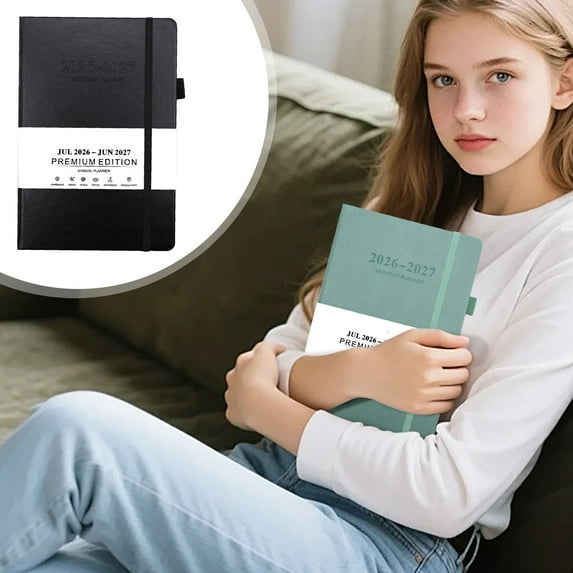 Japceit 26-27 Year Schedule Notebook, Chinese English A5 Planner and Simple Notebook for Daily Planning, Work Organization, and Time Management