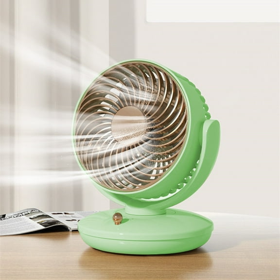 Japceit 3-Speed Oscillating Room Fan, Adjustable Tilt Desktop Air Circulator, Compact Cooling Blower for Dorm, Office, Living Space