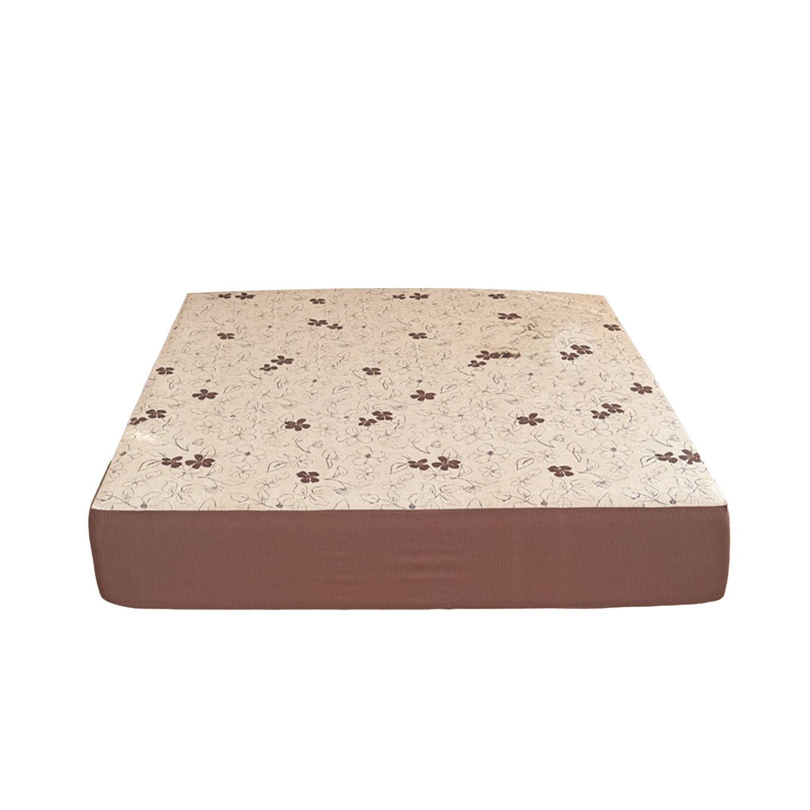 Japceit 35.43x78.44 Inch Fitted Sheet, Comfortable Cool Floral Pattern Mattress Protective Cover, Easy Clean Single Bed Sheet for Home Dormitory