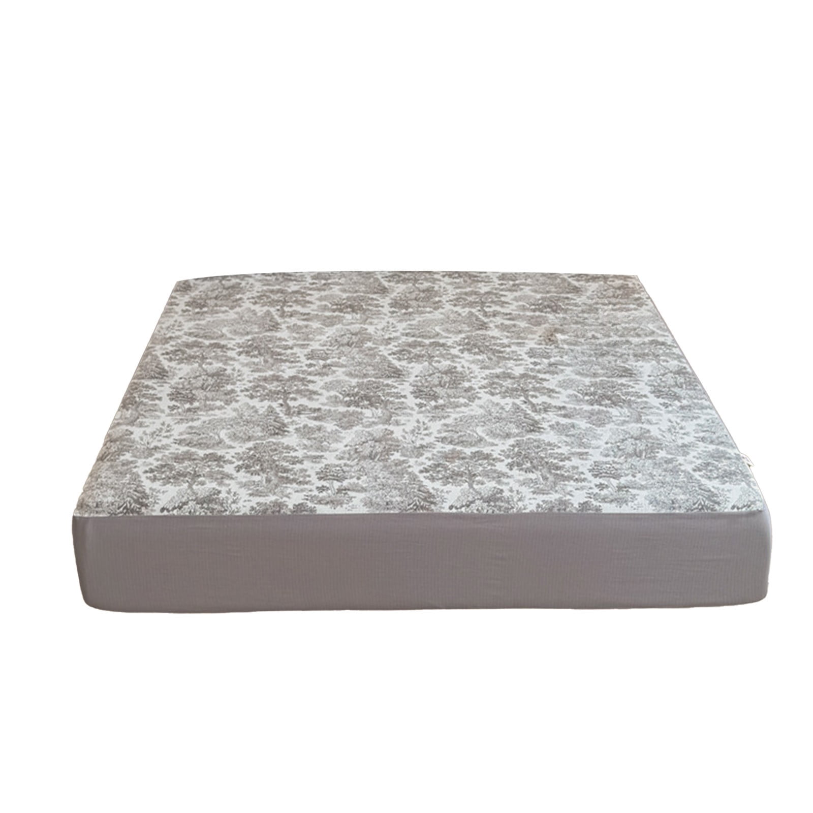 Japceit 35.43x78.44 Inch Fitted Sheet, Comfortable Cool Floral Pattern Mattress Protective Cover, Easy Clean Single Bed Sheet for Home Dormitory