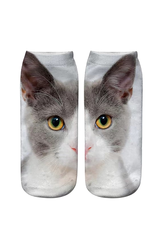 3D Face Print Socks, Mid Calf Length Unisex Sock Design, Soft Breathable Fabric for Daily Wear, Patterned Sock Collection for Everyday Use and Gifting