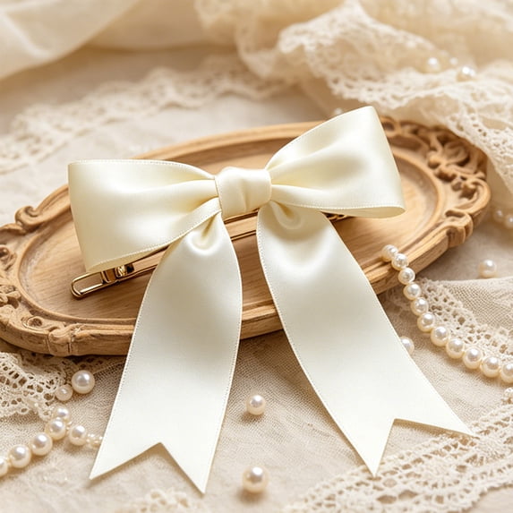 Japceit 5.9 X 4.9 In Satin Ribbon Bows 10 Pack, Decorative Pre-Made Bows For Gift Wrapping, Party Wedding Christmas Tree, Diy Crafts