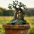 thumbnail image 1 of Japceit Acrylic Fairy Garden Decor Stake, Whimsical Treehouse Ornament for Outdoor Lawn, DIY Landscape Decoration for Flower Beds, Patio, Backyard, Creative Yard Art with Metal Spike, 1 of 6