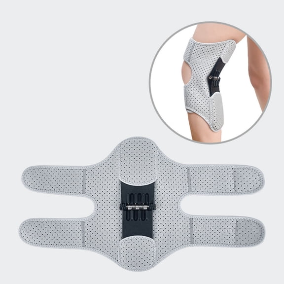 Japceit Adult Knee Support Protector with Spring Assistance, Climbing and Walking Assist Gear, Squatting Patella Stabilizer Pad, Adjustable Hiking Brace for Sports Safety Equipment
