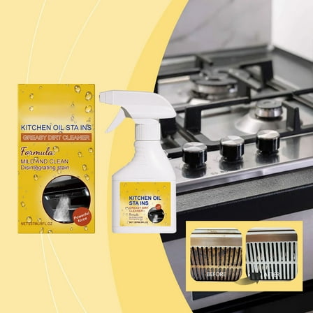 Japceit All-Purpose Cleaner Spray, Heavy Duty Degreaser for Kitchen Stains, Multi-Surface Cleaning Solution Removes Grease Grime, 237ml Bottle