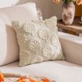 thumbnail image 1 of Japceit Autumn Plush Pillow Covers, 3D Leaves Embroidery Decorative Cushion Cover, Harvest Festival Themed Sofa Pillowcase for Living Room and Seasonal Home Decor, 1 of 6