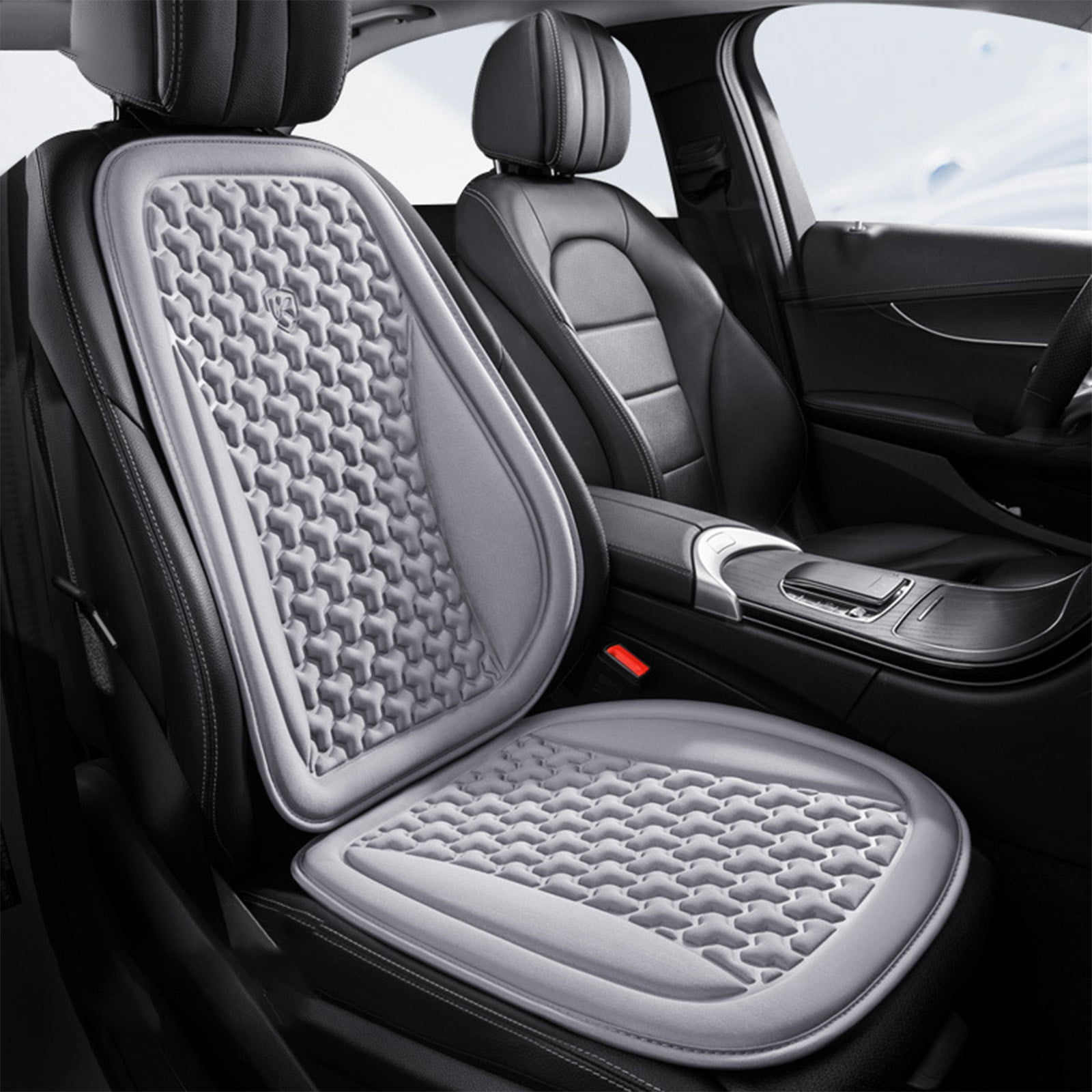 Japceit Breathable Car Seat Cushion Set with Mesh Cover, Ventilated ...