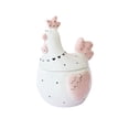 thumbnail image 1 of Japceit Ceramic Chicken Storage Jar, Pink Gold Embossed Shaped Canister, Creative Kitchen Decor, Easter Egg Holder, 1 of 6