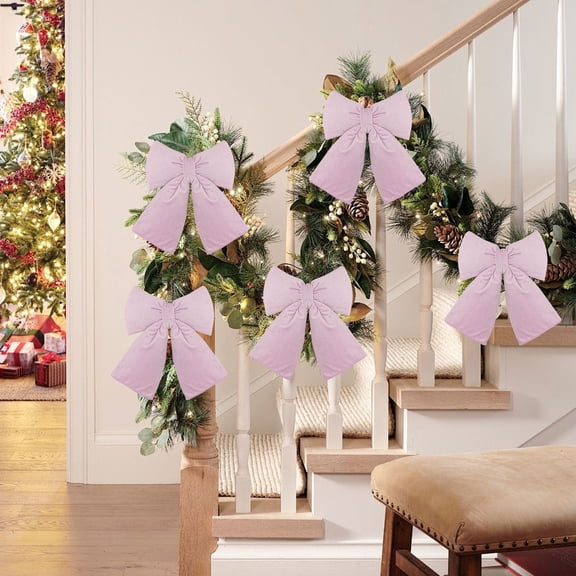 Japceit Christmas Bow Ornaments, 3D Ribbon Pendants for Holiday Trees, Festive Decorations for Home, Mall, Seasonal Display Settings