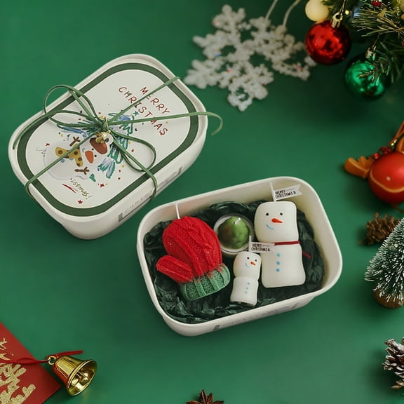 Japceit Christmas Scented Candle, Fragrant Soy Wax Blend with Holiday Notes, Gift Set for Home, Office, Festive Ambiance Creation