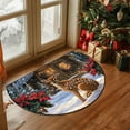 thumbnail image 1 of Japceit Christmas Semicircle Door Mat, Absorbent Non-Slip Holiday Entrance Rug, Half Circle Doormat for Front Door, Porch, Home Entryway, Seasonal Floor Decor, 1 of 6