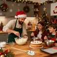 thumbnail image 1 of Japceit Christmas Themed Baking Tools, Heat Resistant Silicone Kitchen Utensils, Holiday Pattern Rolling Pin Scraper Set for Cooking, Baking, 1 of 6