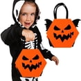 thumbnail image 1 of Japceit Classic Felt Halloween Candy Bag, Trick or Treat Collection Pouch, Festive Party Favor Container for Seasonal Gatherings and Events, 1 of 6