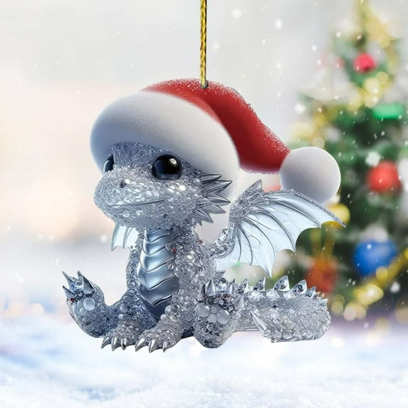 Japceit Crystal Acrylic Ornament, Diamond Cut Animal Design with Colorful Finish, Car Interior Decor Keychain for Mirror, Vent