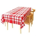 thumbnail image 1 of Japceit Disposable Plastic Tablecloth, Waterproof PEVA Party Mat with Plaid Print, Large Size Cover for Dining Table, Buffet, Outdoor Picnic, Easy Cleanup, 1 of 5
