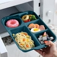 thumbnail image 1 of Japceit Divided Plates Tray with Utensil Holder, Multi-Compartment Dinnerware Set for Family Meals, Microwave and Dishwasher Safe Serving Dishes for Restaurants, Parties, Cafeterias, 1 of 6