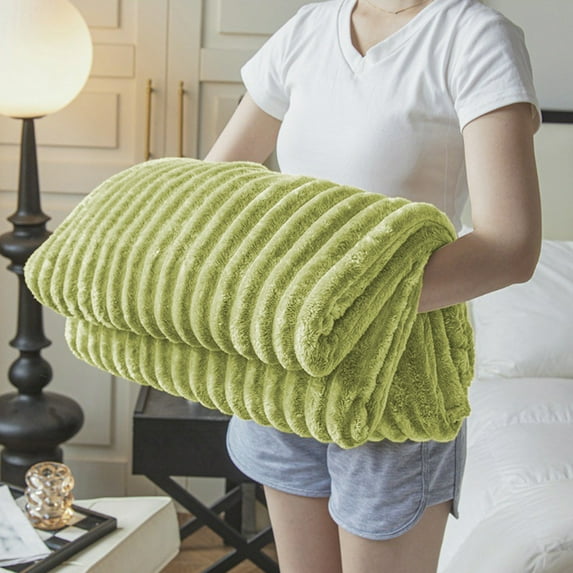 Japceit Double Layer Raschel Throw Blanket, Ultra Soft Winter Fleece for Sofa, Bed, Couch, Oversized Cozy Warming Cover with Luxurious Texture, Machine Washable