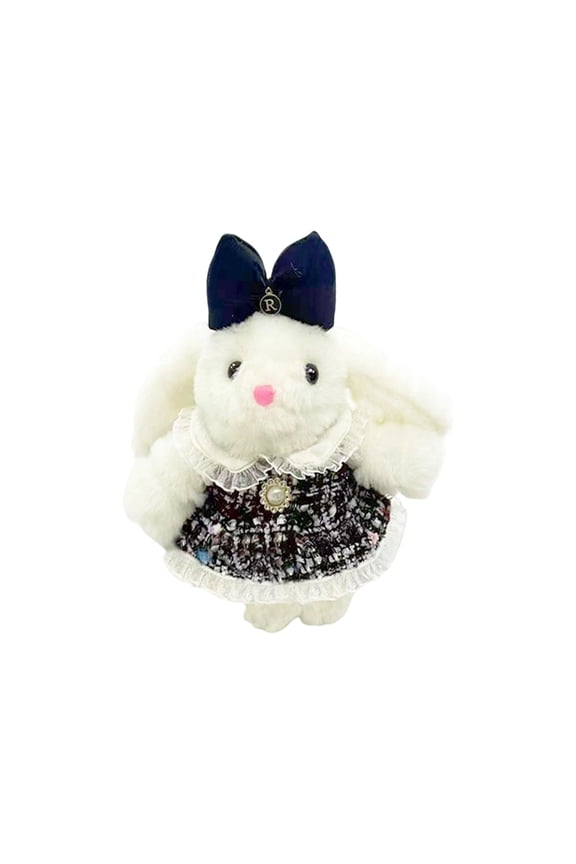 Easter Bunny Keychain, Plush Animal Key Ring for Bag and Backpack Decoration, Cute Keychain Accessory for Purse, Keys, Zipper, and Everyday Carry, Assorted Colors