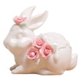 thumbnail image 1 of Japceit Easter Ceramic Small Ornaments, Decorative Rabbit Figurines for Household and Tea Room Decor, Hand Painted Accent Pieces, Set of 3, 1 of 9