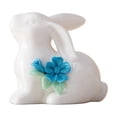 thumbnail image 1 of Japceit Easter Decorative Ceramic Bunny, Glazed Rabbit Figurine for Interior Decor and Gift, Small Table Ornament for Entryway, Desk, Bookshelf, and Spring Home Accent, 1 of 6