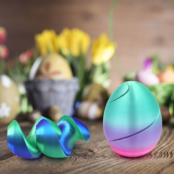 Japceit Easter Printed Eggs, Decorative Toy & Colorful Accents for Holiday Display & Play