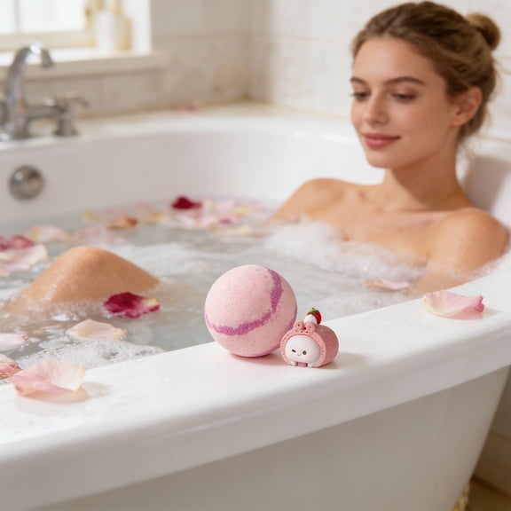 Japceit Exploding Bath Ball Set, Surprise Bath Bombs Hidden Toys Inside, Bathtub Bath Ball, Fun Relaxing Bathtub Use, Gentle Nourishing