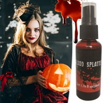 Japceit Fake Blood Prop for Halloween Effects, 50ml Plasma in Dropper and Spray Bottle, Creepy Special Effects Liquid for Costumes, Horror Theme Party Decoration Accessories