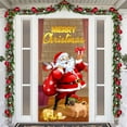 thumbnail image 1 of Japceit Festive Printed Santa Claus Christmas Door Decor, Merry Christmas Front Decoration for Indoor Outdoor Home Office, Party Supplies for Entryway Porch Holiday Season Celebration, 1 of 5