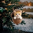thumbnail image 1 of Japceit Forest Animal Christmas Ornaments, Woodland Creature Acorn Design, Nature Theme Tree Decor for Holiday Display, Seasonal Collection, 1 of 5