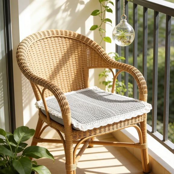 Japceit Four Season Linen Fabric Cushion,Summer Thread Woven Chair Pad,Soft And Comfortable Cushion,For Dining Chair