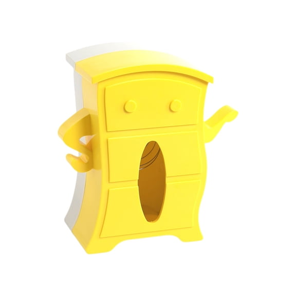 Japceit Funny Plastic Tissue Box Cover, Spring-Loaded Napkin Holder Dispenser, Cartoon Square Tissue Box for Car Bedroom Table, Creative Home Office Decor